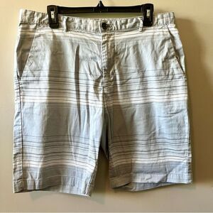 CALVIN KLEIN Flat Front Striped Shorts Size 36